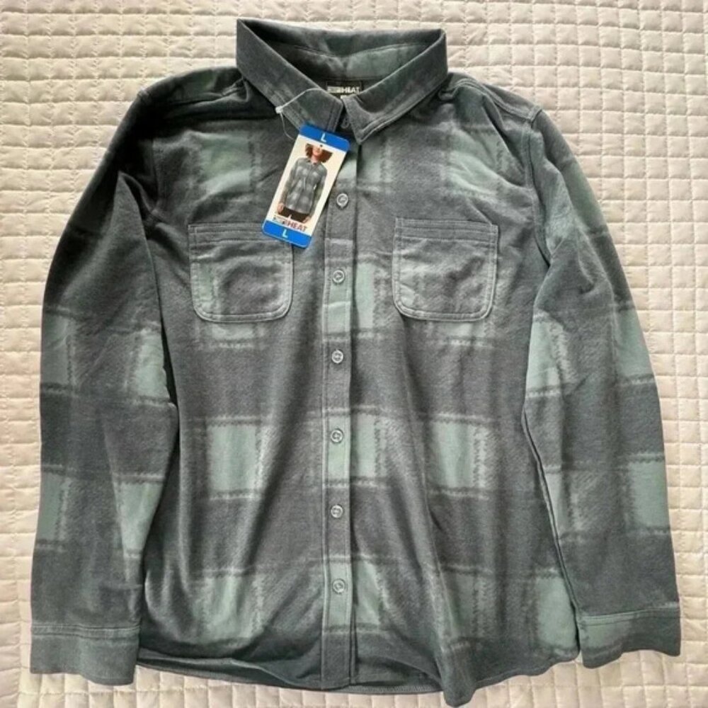 32 degrees Ladies Cozy Knit Button up Shirt.